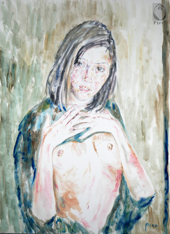 oil on paper - olio su carta di Piro